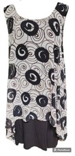 Lynn Ritchie Silver Vintage Sheath Dress Layered Size Large Slimming Artsy