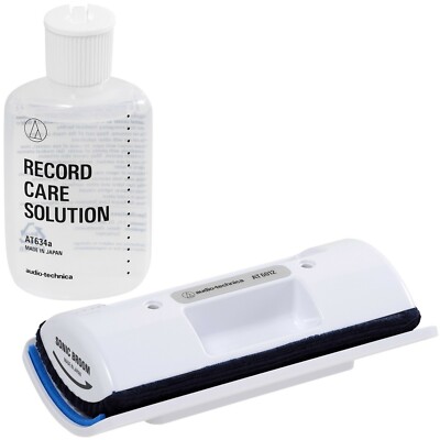 Audio-Technica AT6012 Record Care Kit 2 fl. oz. Solution + Sonic Broom Brush 