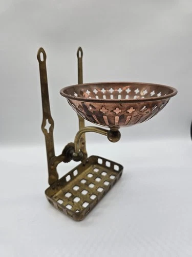 Antique Brass And Copper Soap Sponge Holder Wall Mount San-o-la
