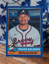 Drake Baldwin 2025 Topps Heritage High Number Blue Border Rookie Card - NM/MT