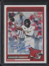 2025 Panini Score SHEDEUR SANDERS #15 RC Rookie Auto Cleveland Browns MJF1