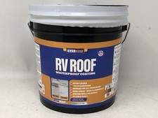 RV Roof Coating - Liquid Rubber Waterproof Sealant RV Roofs 1 Gal White Coating