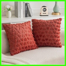 Valentines Pillow Covers 20X20 Inch Set of 2 Valentines Day Decoration Red Heart