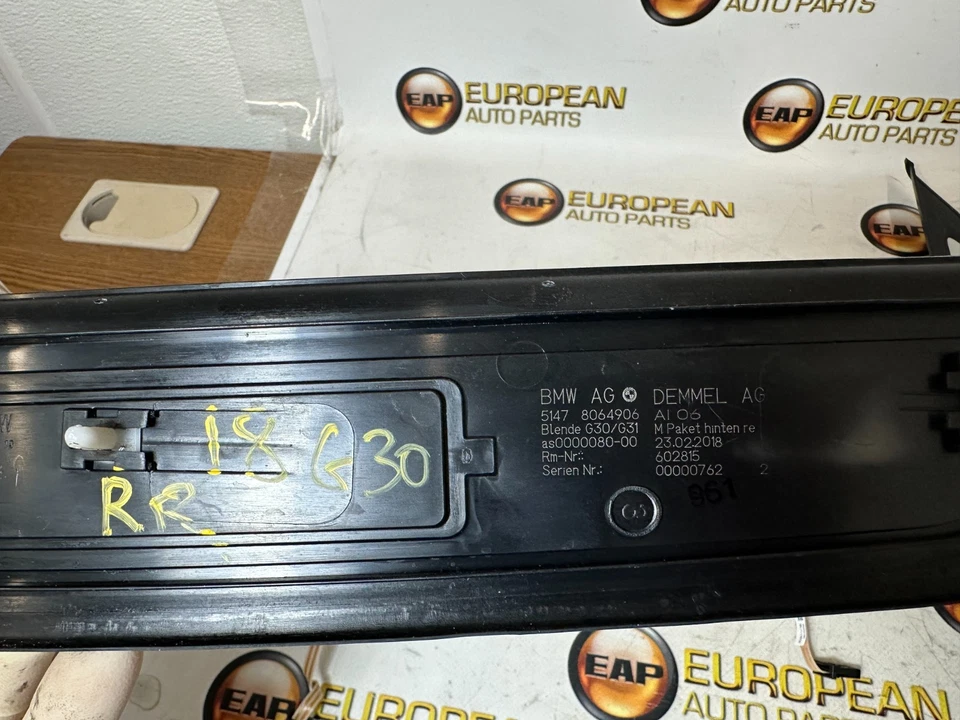 2017-2020 BMW 530I 540 M550i G30 Front + Rear Door Sill Scuff Plate SET OE *NOTE Foto 4 de 4