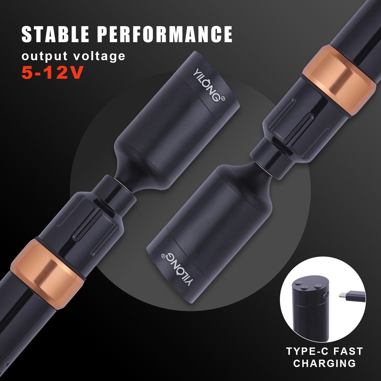 Tattoo Kit Wireless Tattoo Gun with 2×1200Mah Power Supply 20Pcs Tattoo Needles