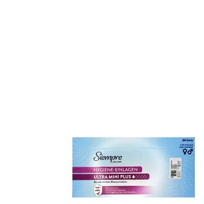 1x24 Siempre Hygiene-Einlagen Ultra Mini Plus | sehr leichte Blasenschwäche