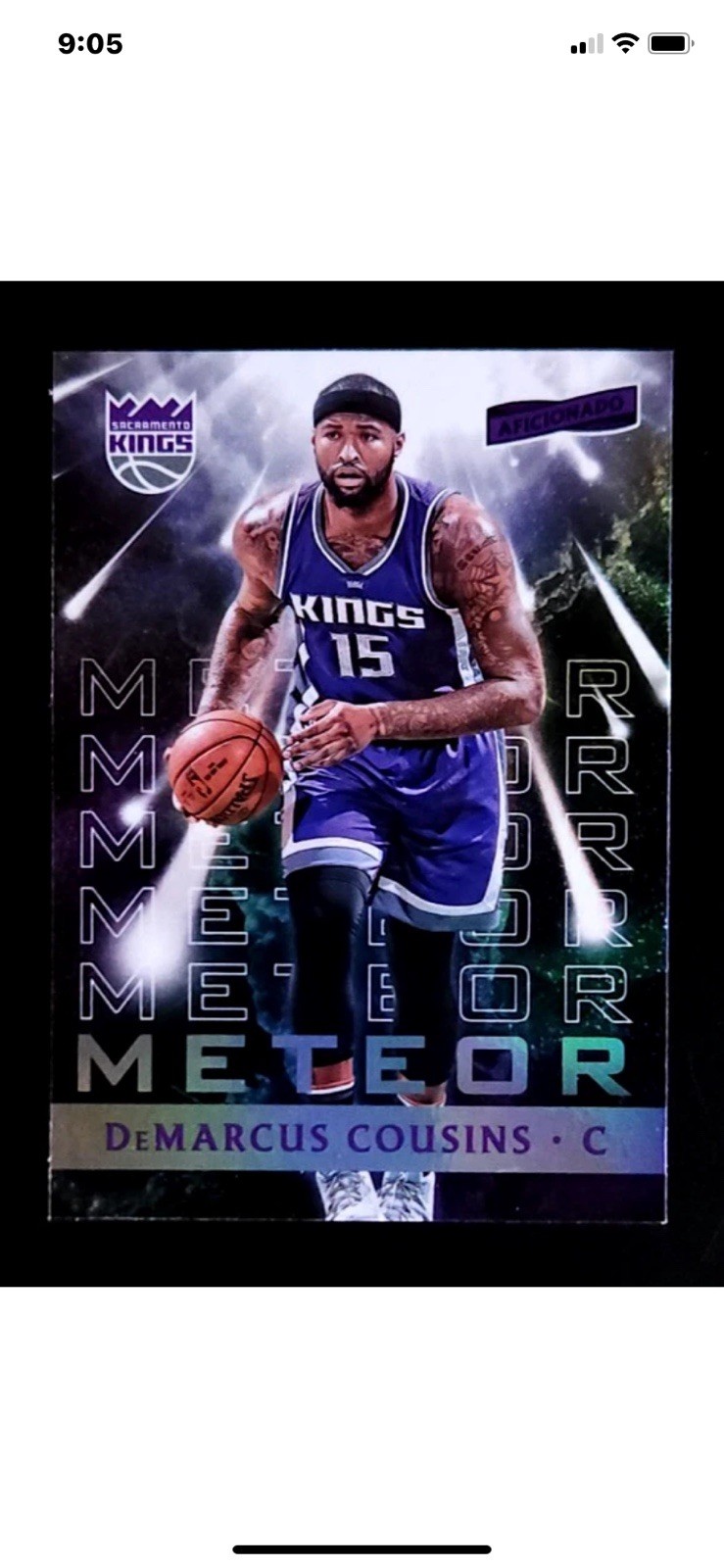 2016-17 Panini Aficionado Meteor DeMarcus Cousins Case Hit #20