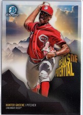 2018 Bowman Chrome - Peaks of Potential Hunter Greene #PP-HG (RC) - Reds