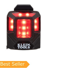 Klein Tools 56063 Rechargeable Safety Light with Magnet, Red, Mounts
