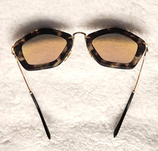 MIU MIU SMU060 Pentagonal Tortoise Shell Sung...