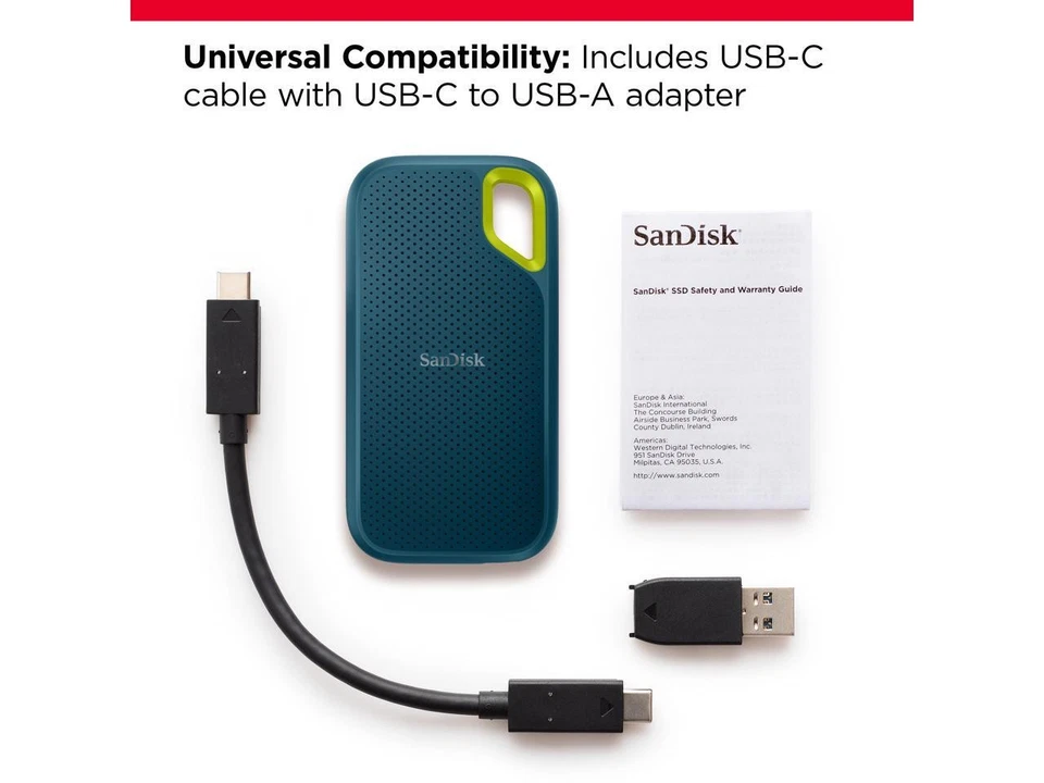 SanDisk 1TB Extreme Portable SSD - Up to 1050MB/s - USB-C, USB 3.2 Gen 2 - - Image 4 of 4