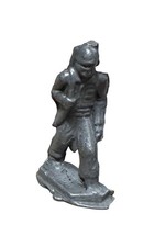 Vintage Lead Figure Military Soldier Marching Cast Lead Unpainted