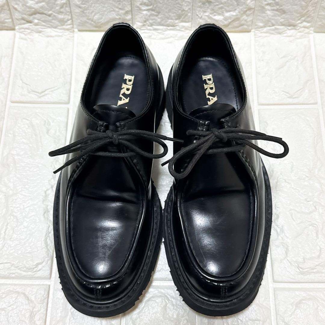 PRADA Men's Dress Shoes Loafers Leather Black UK5/US6 112970c thumbnail 14