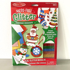 Melissa  Doug Mess Free Glitter Christmas Ornaments Ages 5 Santa Snowman New