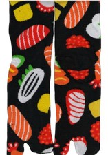 Calcetines Nagomi Japoneses Sushi Tabi, Negros, 25-27 cm, Se Adapta a Zapatos de Mujer EE. UU. Talla 8-10