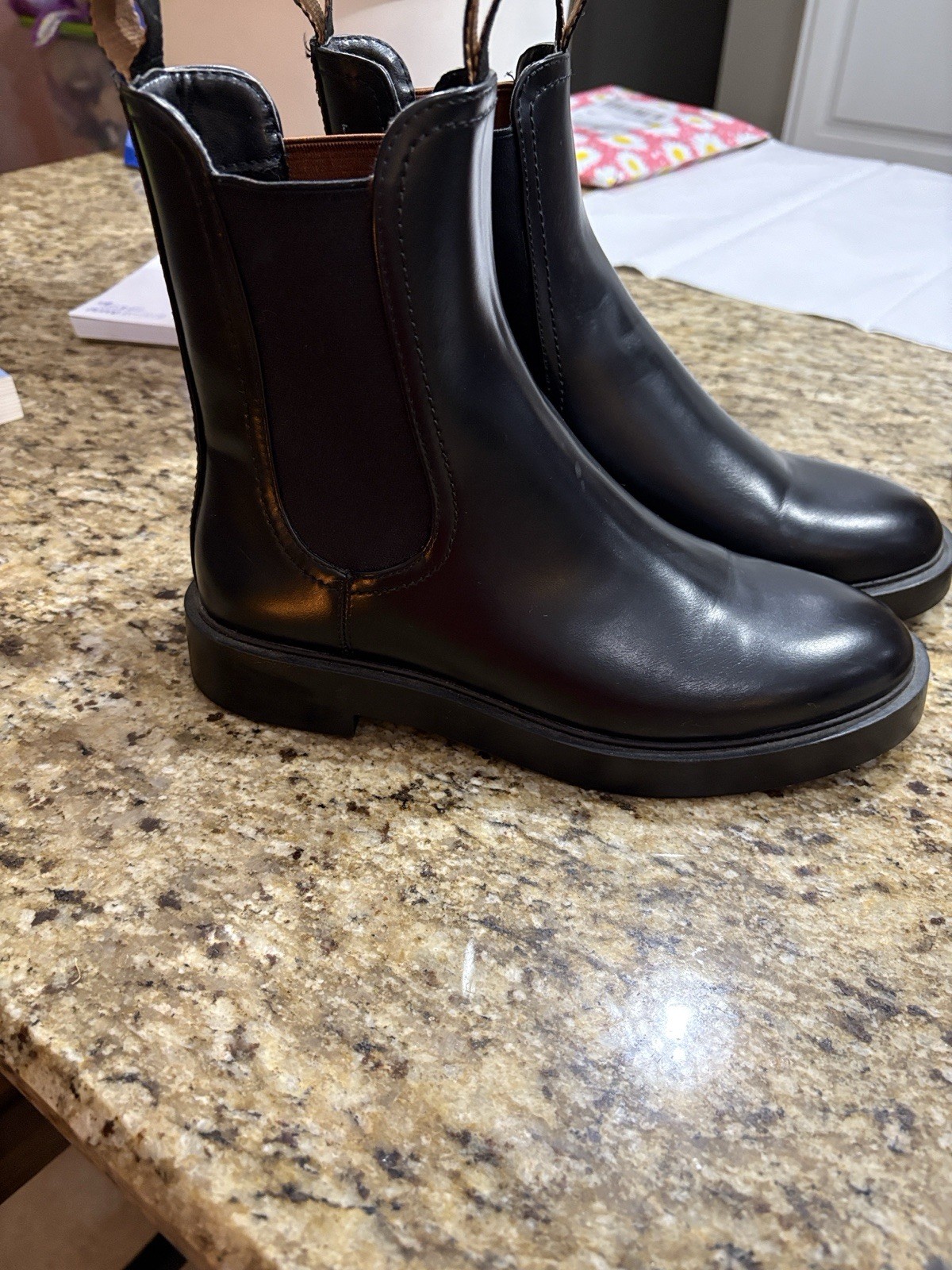 H and M Black Ankle Boots Women's Size 8 EUR 39