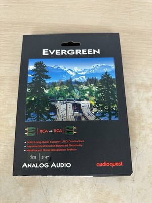 AudioQuest Evergreen Analog Audio RCA Male To Male Cable - 1m (3  4 ) - Open Box