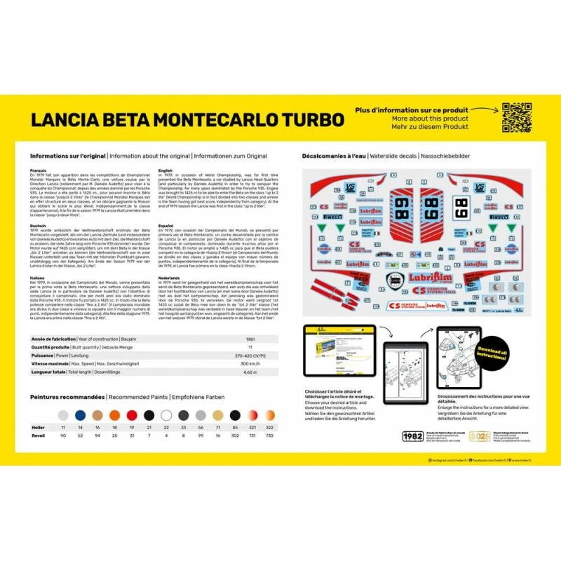Starter Kit HELLER Lancia beta Montecarlo Turbo 1/24: Kit Completo, Déco 1979, D - Immagine 2 di 4