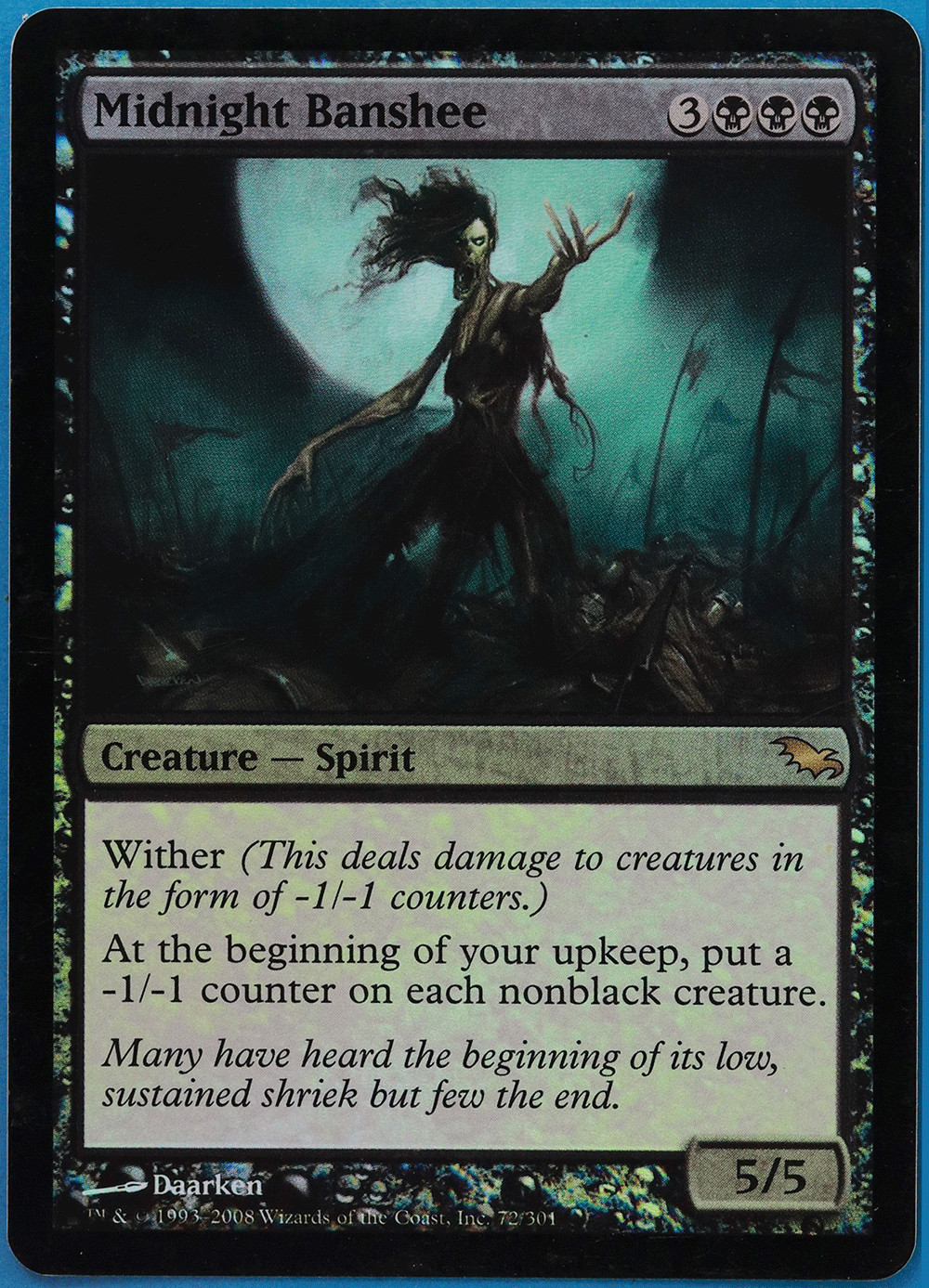 Midnight Banshee FOIL Shadowmoor NM Black Rare MAGIC CARD (ID# 495848) ABUGames