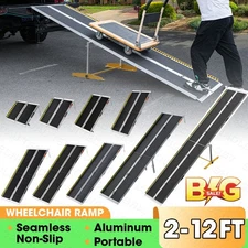 VNN Aluminum Multi-Folding Wheelchair Ramp Briefcase Style Portable Heavy Duty