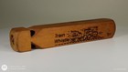 Vintage 1990 Working Train Whistle 8" Carved Wooden Toy Collectible — photo 2