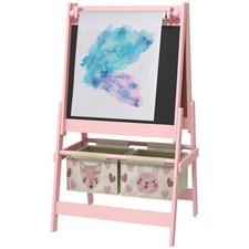 Art Easel for Kids with Paper Roll, 3 in 1 Toddler doubleside Painting Easel