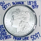 1878 8TF BU UNCIRCULATED MORGAN SILVER DOLLAR AUTHENTIC U.S. MINT 5097