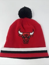 Mitchell & Ness Chicago Bulls Cap Cuffed Beanie Pom NBA Basketball Outdoor Red