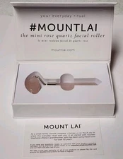 MOUNT LAI Mini Rose Quartz Facial Roller De-Puffing Anti-Aging Massaging Tool