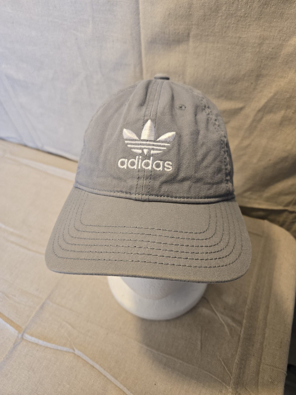 Adidas Baseball Cap Gray Adjustable Strapback Uni… - image 1