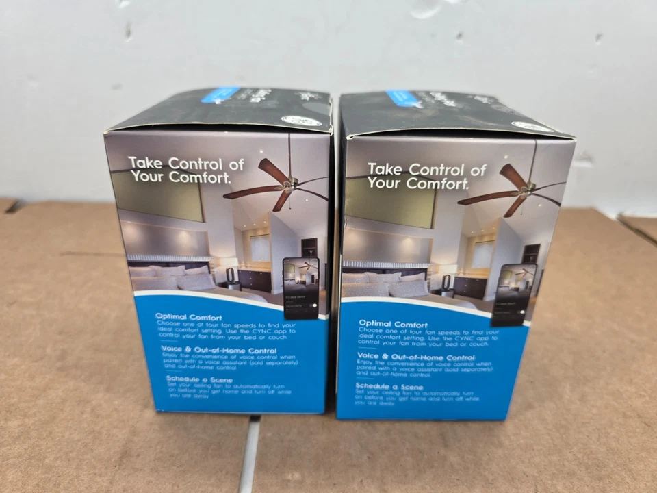 GE Cync Ceiling Fan Smart Switch Wi-Fi Alexa Google 4 Speed Setting White 2 OF - Image 3 of 4