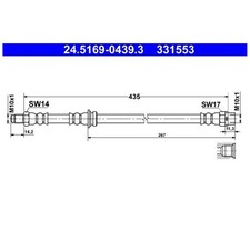 2x Bremsschlauch hinten für BMW X5 E70 F15 X6 E71 F16 | 872996