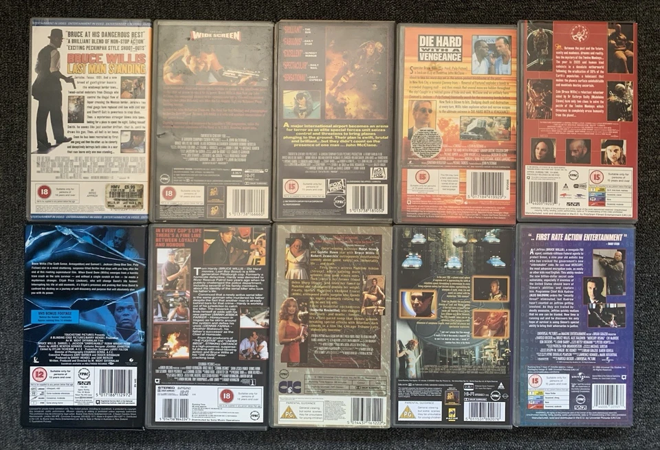 Bruce Willis Vhs Video Tapes Bundle X10 Including Die Hard Trilogy! - Image 2 of 3