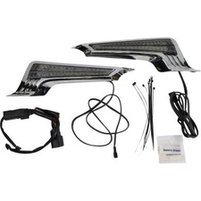 Ciro 40045 Chrome Smoke Filler Panel Lights for 15-21 Road Glide