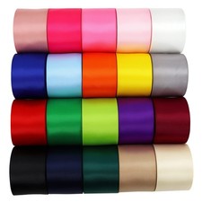 Double Face Satin Ribbon 1-1/2 inch Ribbons 20 Solid Color Assortment, 1-1/2"...