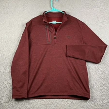 Callaway Golf 1/4 Zip Pullover Sweater Men's Large Red Causal Athletic Outdoors