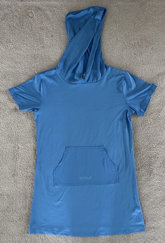 Spyder Youth Girls One Piece Swimsuit & Hooded Cover Up Size LARGE 12/14, Blue - Picture 2 of 10