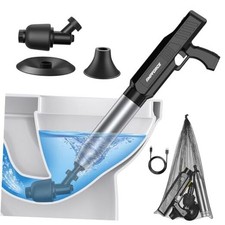 Electric Toilet Plunger for Bathroom, High-Pressure Air Plunger, Ink Black