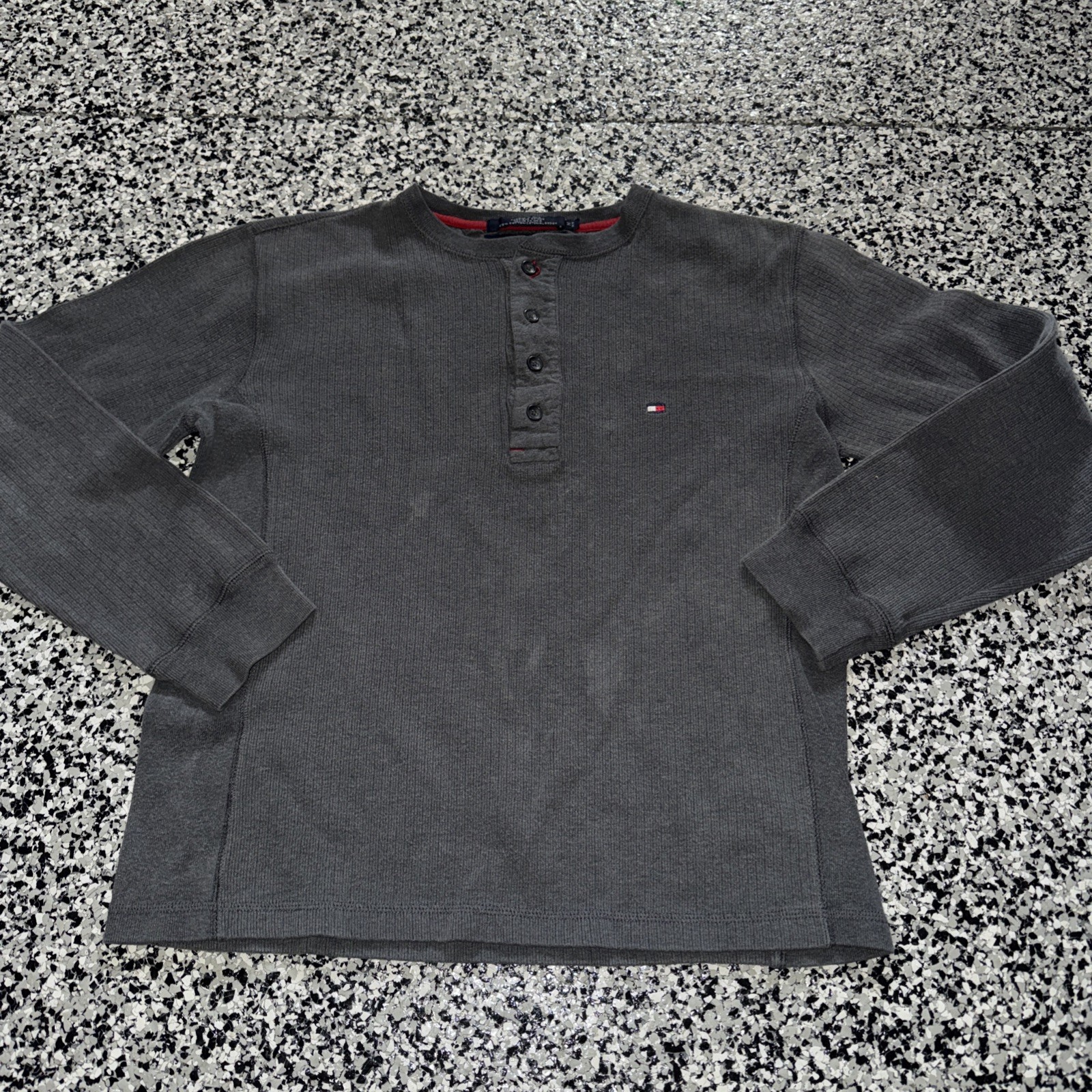 Tommy Hilfiger Jeans Youth M Gray Long Sleeve Shirt (25)