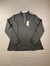 Original Penguin Women's Clubhouse Mock Tneck Pullover, Size M, Caviar Black 