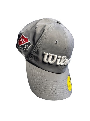 Wilson Golf Pro Tour HERREN verstellbarer Rückenriemen Mütze Kappe grau NEU EINHEITSGRÖSSE