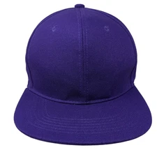 Unbranded Snapback Cap Purple One Size Adjustable Vented Holes Blank 6 Panel
