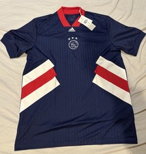 2022/23 Ajax Icons Kit Jersey Adidas Men’s Medium Brand New with Tags Navy Blue