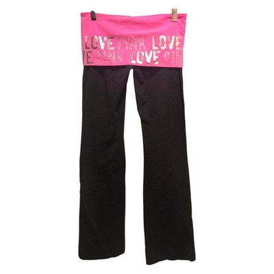 Rare Vtg Victoria's Secret PINK Foldover Yoga Pants Flare