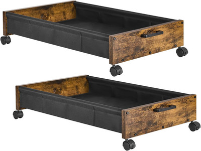 under Bed Storage with Wheels, Wooden under Bed Drawers on Wheels, Rolling under