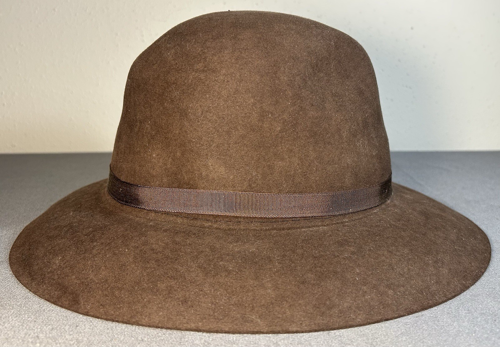Vintage Ralph Lauren Polo Fur Felt Open Crown Fedora Hat 7.5 England Sable Brown image 5