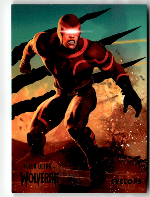 Fleer Ultra Marvel Wolverine 2022 No. 38 Cyclops Green Parallel