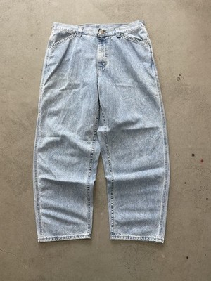 Vtg 90s Riveted by Lee Buckle Back Jeans Womens 34x32 Light Wash Baggy Relaxed
