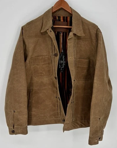 Freenote Cloth RJ-1 Riders Jacket Rust Brown L NWT Yellowstone Kayce Dutton USA - product listing photo