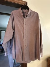 Van Heusen Men's Plaid Long Sleeve Button Down Shirt Wrinkle Free, Size XXL